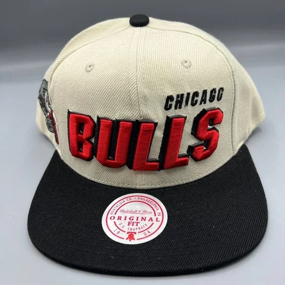 Chicago Bulls Hat Men NBA Draft 1996 Shadow Mitchell & Ness Snap Back Cap New‎